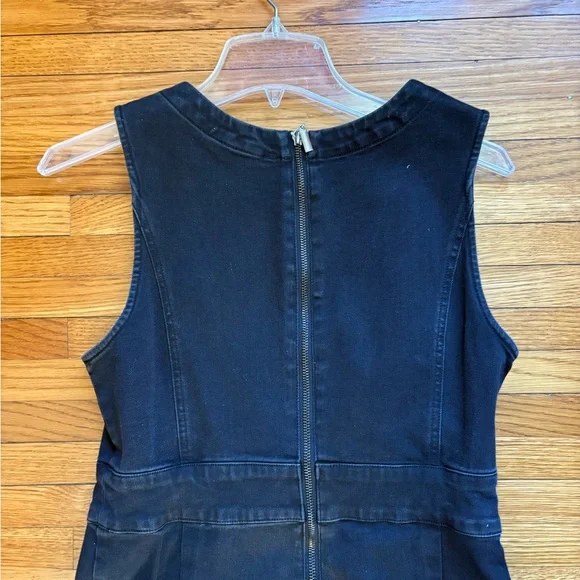 VENUS stretch denim Black Wide-Leg Jumpsuit - Picture 9 of 12